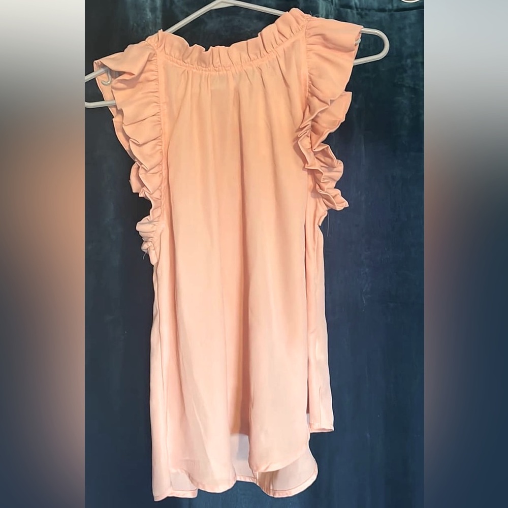 Mine peach sleeveless blouse